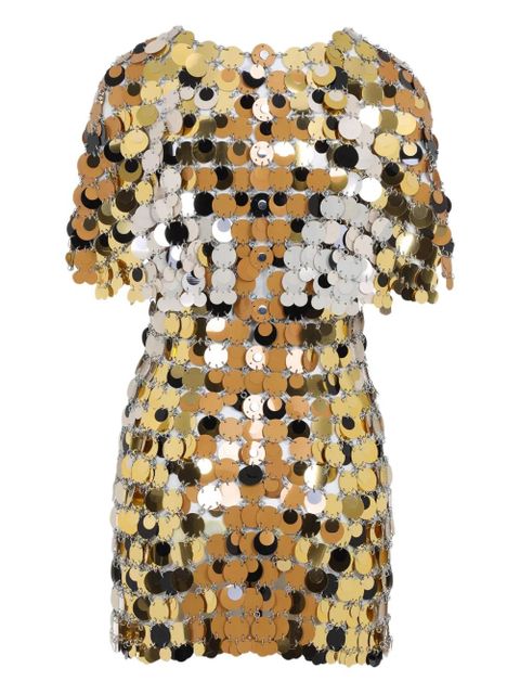 Rabanne chainmail-embellished mini dress - Gold - zdjęcie produktu nr 2