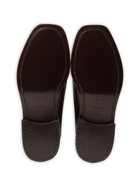 Hereu Priego lace-up squared loafers - Brown