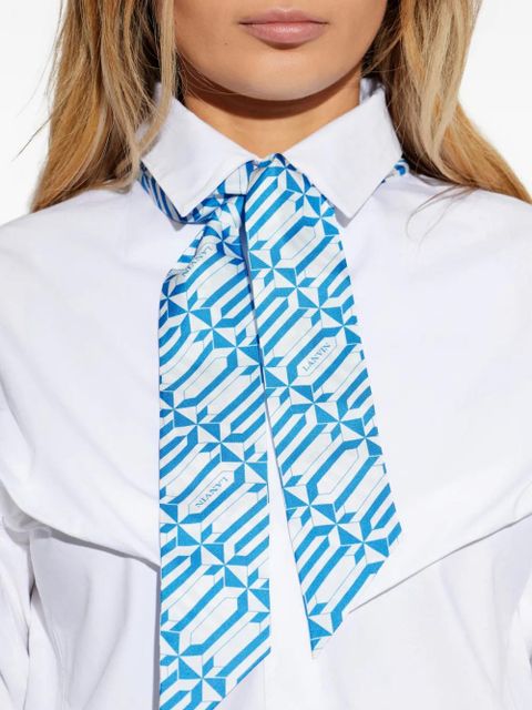 Lanvin geometric print scarf - Blue