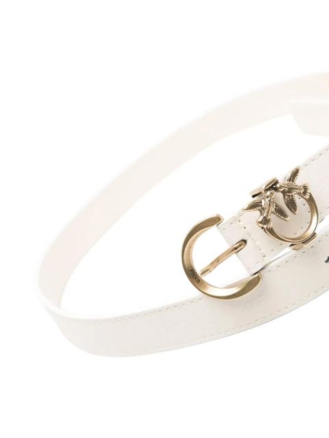 PINKO Love-Birds-motif leather belt - White - zdjęcie produktu nr 2