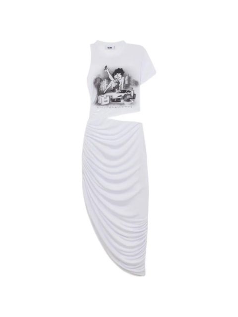 GCDS betty boop asymmetric cut-out dress - White - zdjęcie produktu nr 1