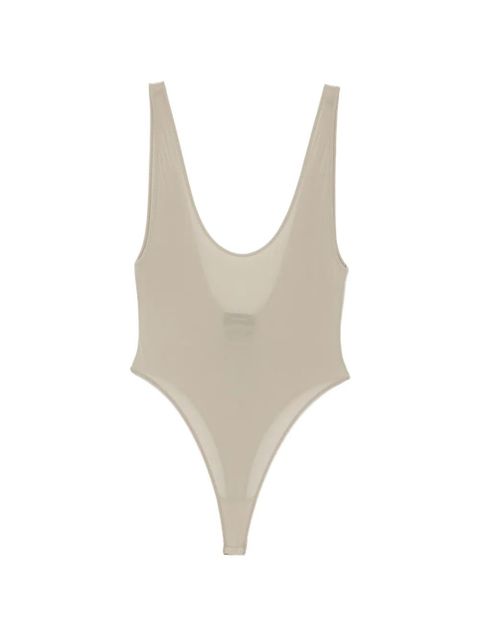 WARDROBE.NYC V-neck bodysuit - Neutrals - zdjęcie produktu nr 1