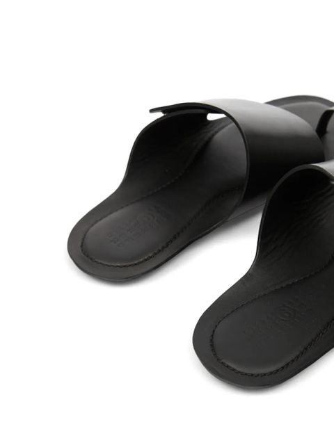 MM6 Maison Margiela broad strap leather sandals - Black
