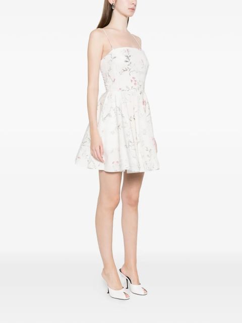 Givenchy A-line floral-print mini dress - White