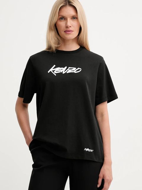 Kenzo t-shirt bawełniany Kenzo x Futura damski kolor czarny FF62TS5544SG - zdjęcie produktu nr 1