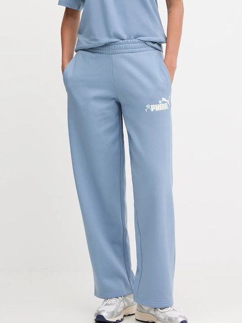 Puma spodnie dresowe damskie kolor niebieski z aplikacją 688081 - zdjęcie produktu nr 1