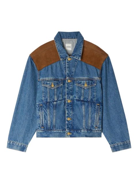 SANDRO contrast-panel denim jacket - Blue - zdjęcie produktu nr 1
