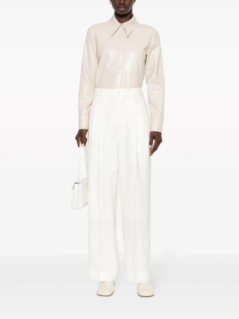 AMI Paris high-waisted flared trousers - 185 IVORY