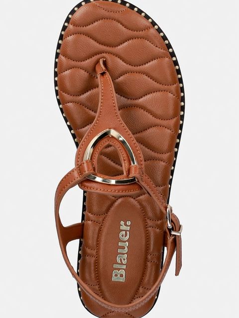 Blauer sandały skórzane ASHLEY02