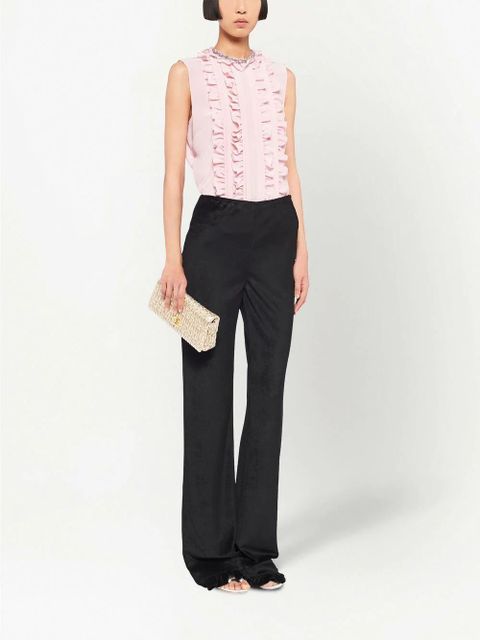 Miu Miu Miu Crystal Cloqué nappa leather bag - Gold