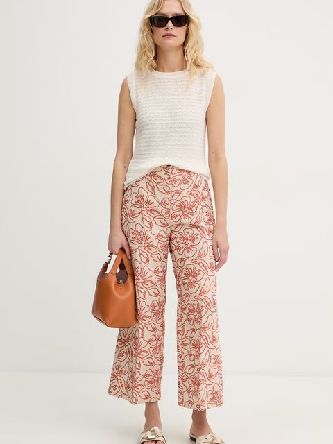 Marella spodnie damskie z lnem Emme by Marella - zdjęcie produktu nr 1