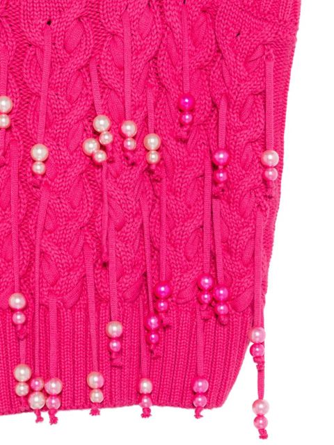 PINKO Potassio beaded-embellishment vest