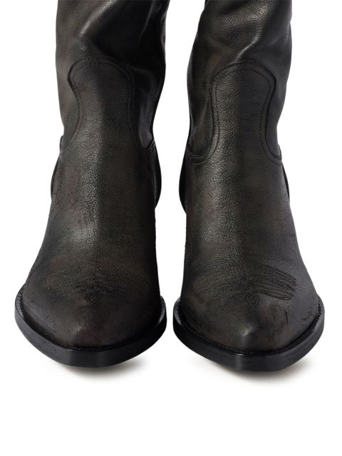 Miu Miu leather boots - Black