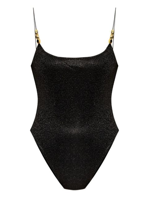 Oséree glitter-detailing swimsuit - Black