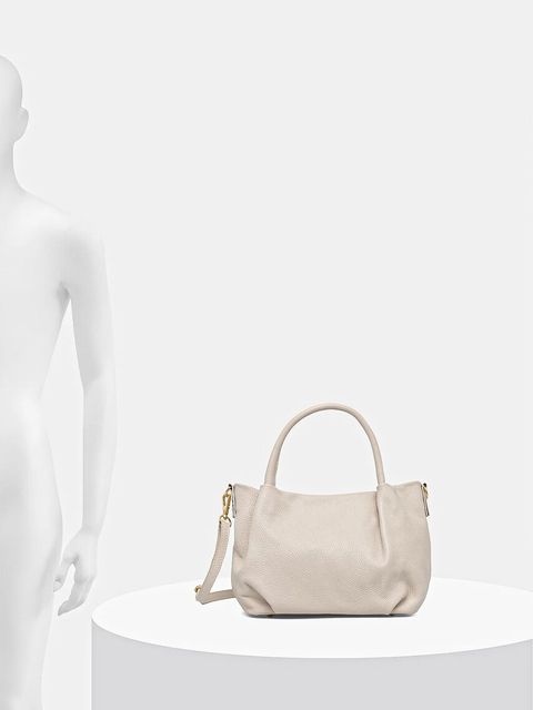 Answear.LAB torebka skórzana kolor beżowy