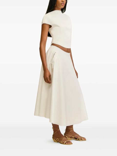 Cult Gaia Ely A-line midi skirt - White