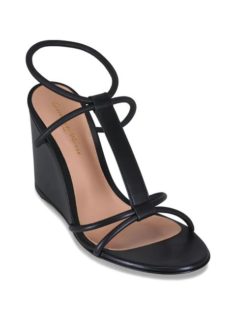 Gianvito Rossi strappy wedges sandals - Black - zdjęcie produktu nr 2