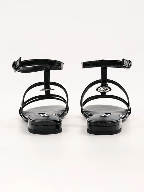 Karl Lagerfeld sandały skórzane ALISSO damskie kolor czarny KL82525