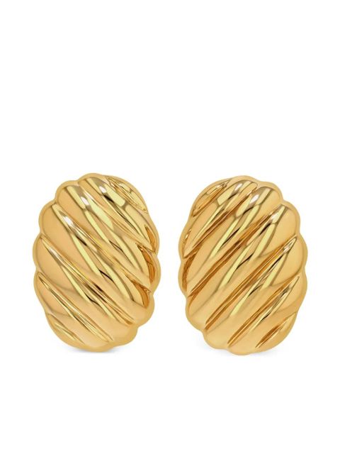 ANINE BING Ribbed Oval earrings - Gold - zdjęcie produktu nr 1