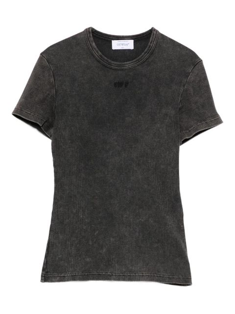 Off-White logo-embroidered T-shirt - Grey - zdjęcie produktu nr 1
