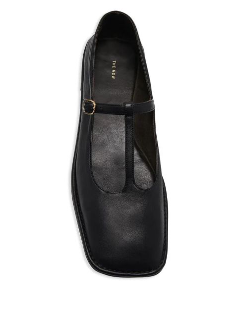 The Row T strap ballerina shoes - Black