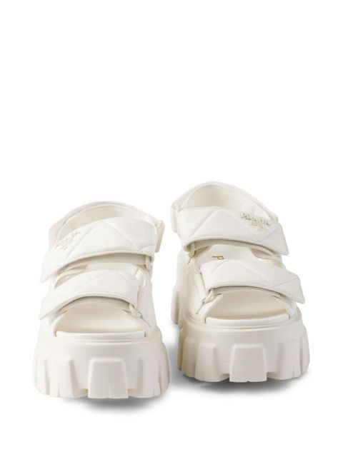 Prada 55mm Monolith sandals - White