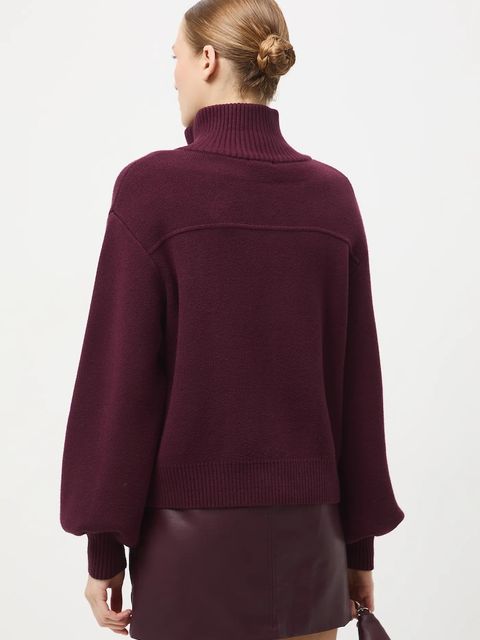 Medicine sweter damski kolor bordowy lekki