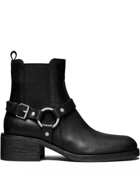 Tory Burch buckle-strap ring detail boots - Black - zdjęcie produktu nr 1
