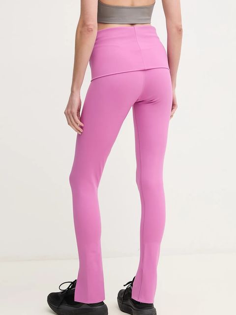 adidas by Stella McCartney legginsy treningowe kolor fioletowy gładkie JJ1629
