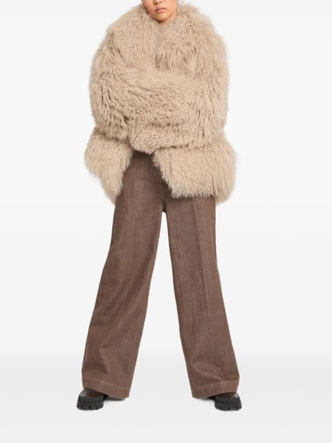 Yves Salomon shearling jacket - Neutrals - zdjęcie produktu nr 2