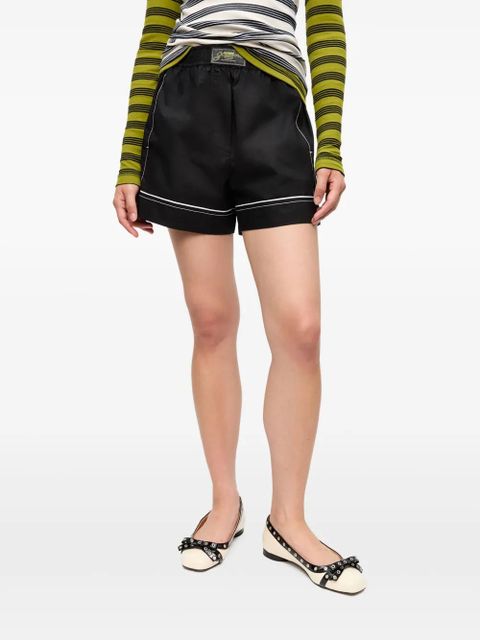 GANNI logo-patch shorts - Black - zdjęcie produktu nr 2