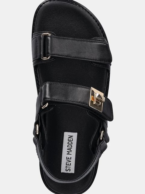 Steve Madden sandały skórzane Bigmona damskie kolor czarny na platformie SM11003458