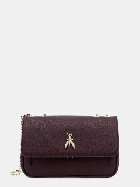 Patrizia Pepe torebka skórzana kolor bordowy 8B0228 L001 - zdjęcie produktu nr 1