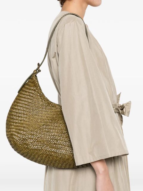 DRAGON DIFFUSION Luna Mezza woven shoulder bag - Green - zdjęcie produktu nr 2