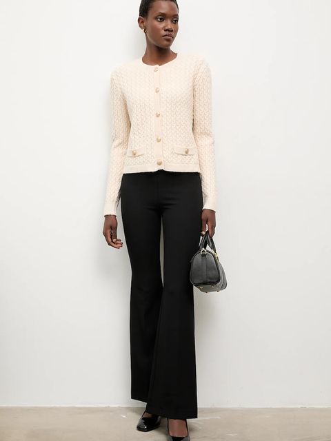 Answear.LAB spodnie damskie kolor czarny dzwony high waist - zdjęcie produktu nr 2