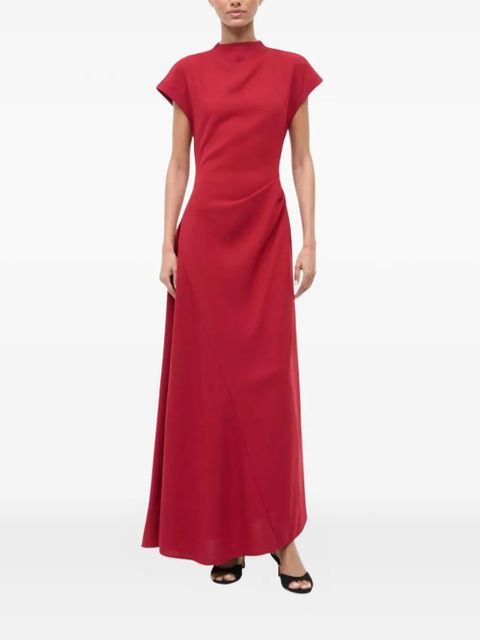 STAUD Zaya draped maxi dress - Red - zdjęcie produktu nr 2