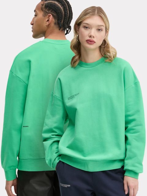 Pangaia bluza bawełniana kolor zielony z nadrukiem - zdjęcie produktu nr 1