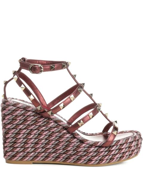 Valentino Garavani 95mm studded wedge sandals - Brown - zdjęcie produktu nr 1