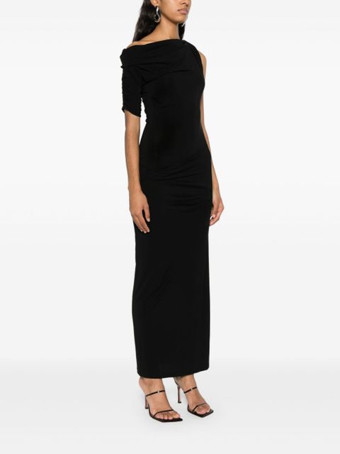 Jacquemus La robe Drapeado midi dress - Black