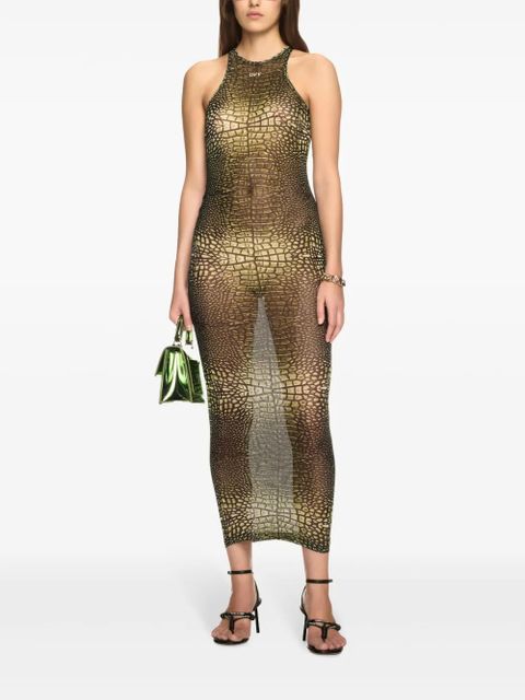 Off-White Croco dress - Green