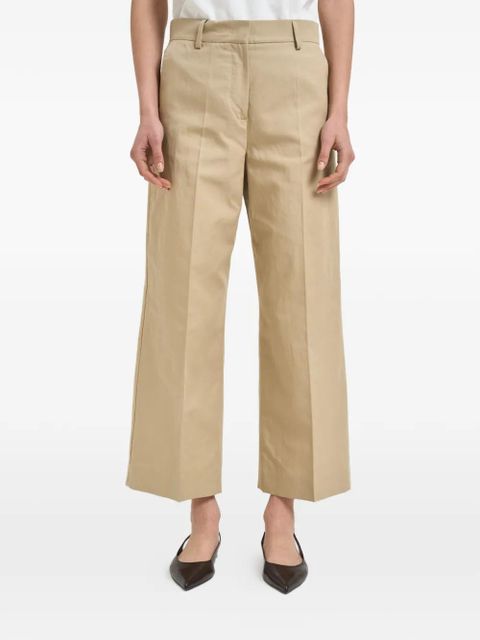 Weekend Max Mara pressed-crease cropped trousers - Neutrals