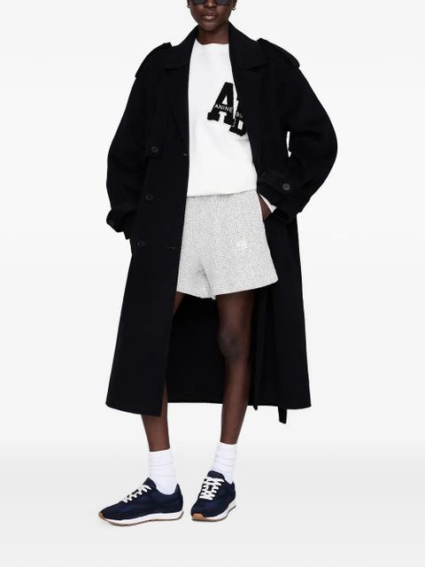 ANINE BING Kam framed monogram shorts - Grey - zdjęcie produktu nr 2