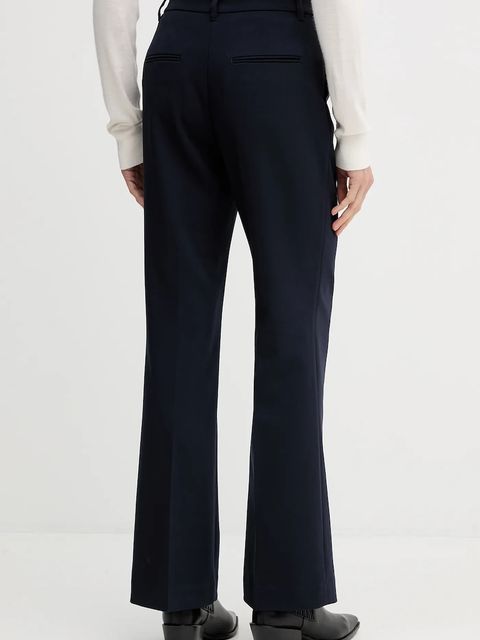 Gant spodnie damskie kolor granatowy proste high waist 4150334 - zdjęcie produktu nr 2