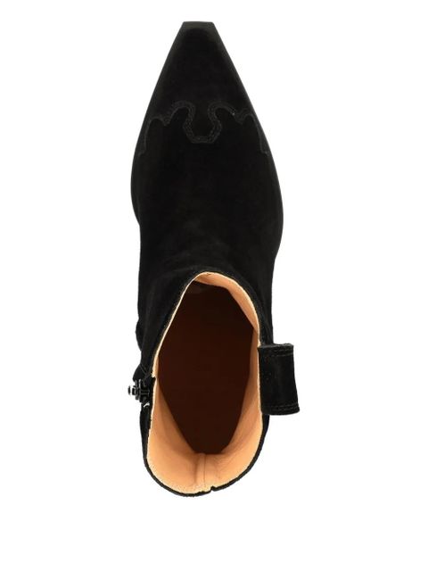 Copenhagen CPH238 suede pointed-toe zip boots - Black