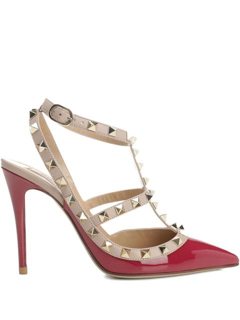 Valentino Garavani 100mm Rockstud Caged pumps - Red - zdjęcie produktu nr 1