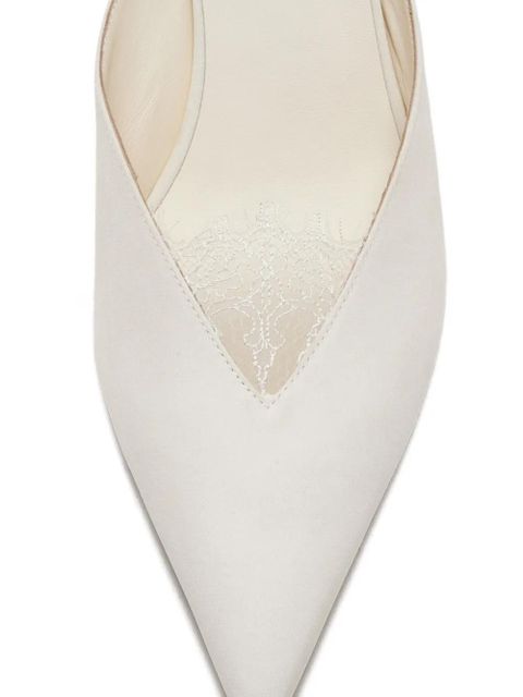 NEOUS Matar lace-detail pointed-toe mules - White