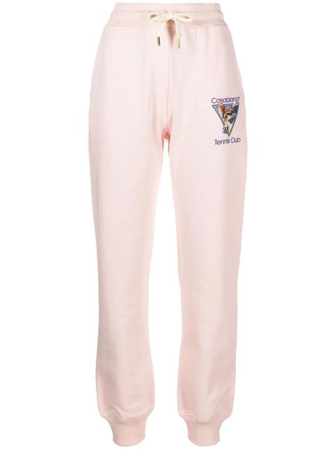 Casablanca Tennis Club-embroidery track pants - Pink - zdjęcie produktu nr 1