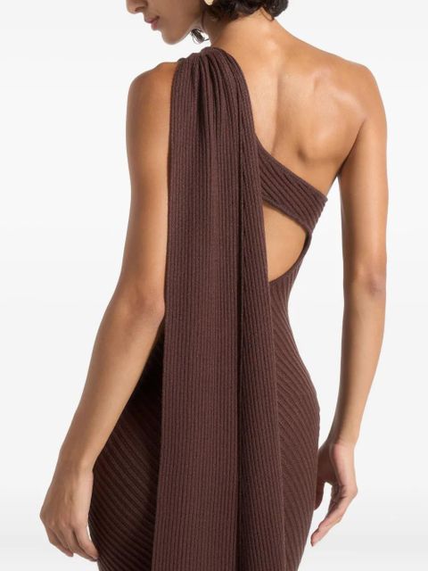 Manière De Voir Laya scarf knit maxi dress - Brown