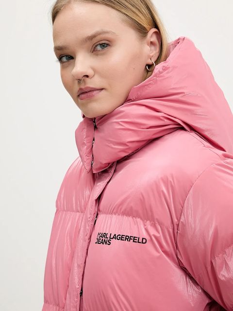 Karl Lagerfeld Jeans kurtka kolor różowy zimowa A4W15020
