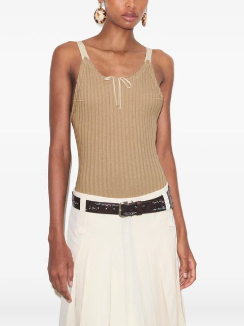Tory Burch colorblock ribbed bodysuit - Neutrals - zdjęcie produktu nr 2